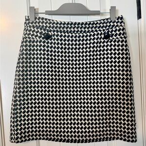 Trina Turk Black and White A-Line Skirt